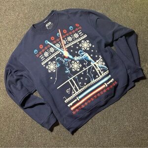 Navy blue Men's Star Wars Vader Luke Clash Ugly Christmas Sweater